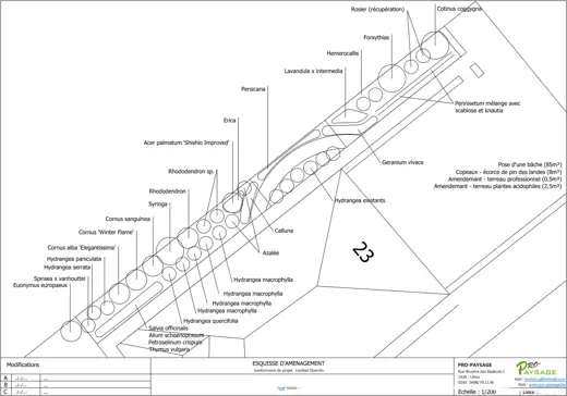 Plan ou esquisse d’aménagement